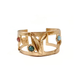 Multi Stone Bronze Cuff Bracelet