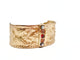 Wide Bronze Cuff With Ombre Gemstone Combo