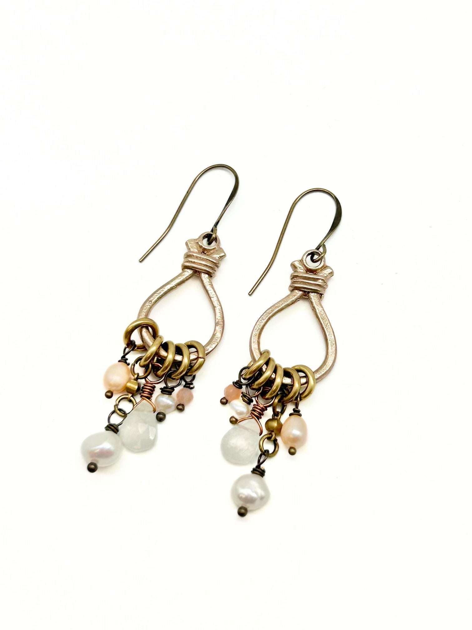 Multi Tourmaline Hoop Chandelier Earring