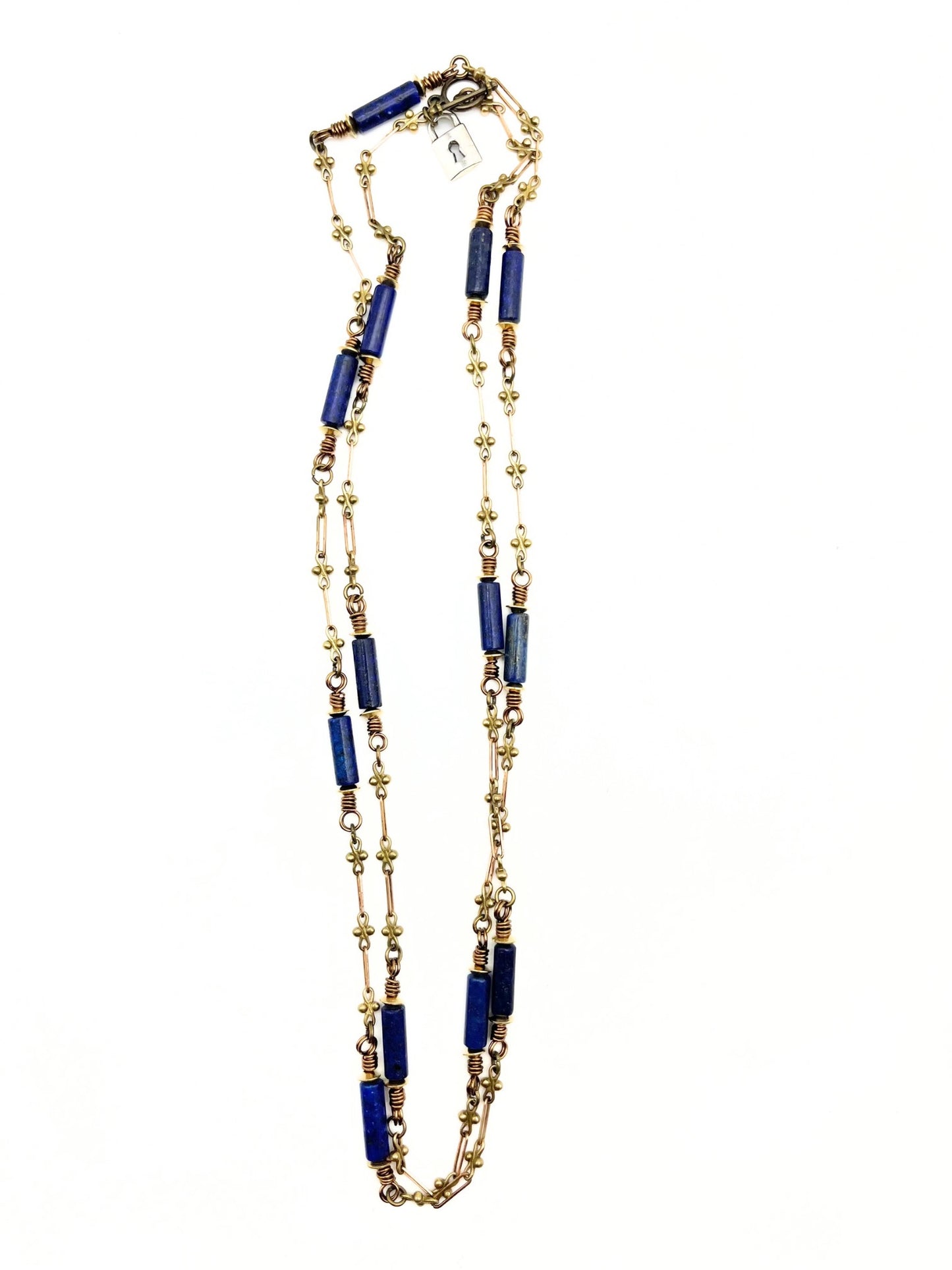 Semi Precious Tube Bead Layering Necklace