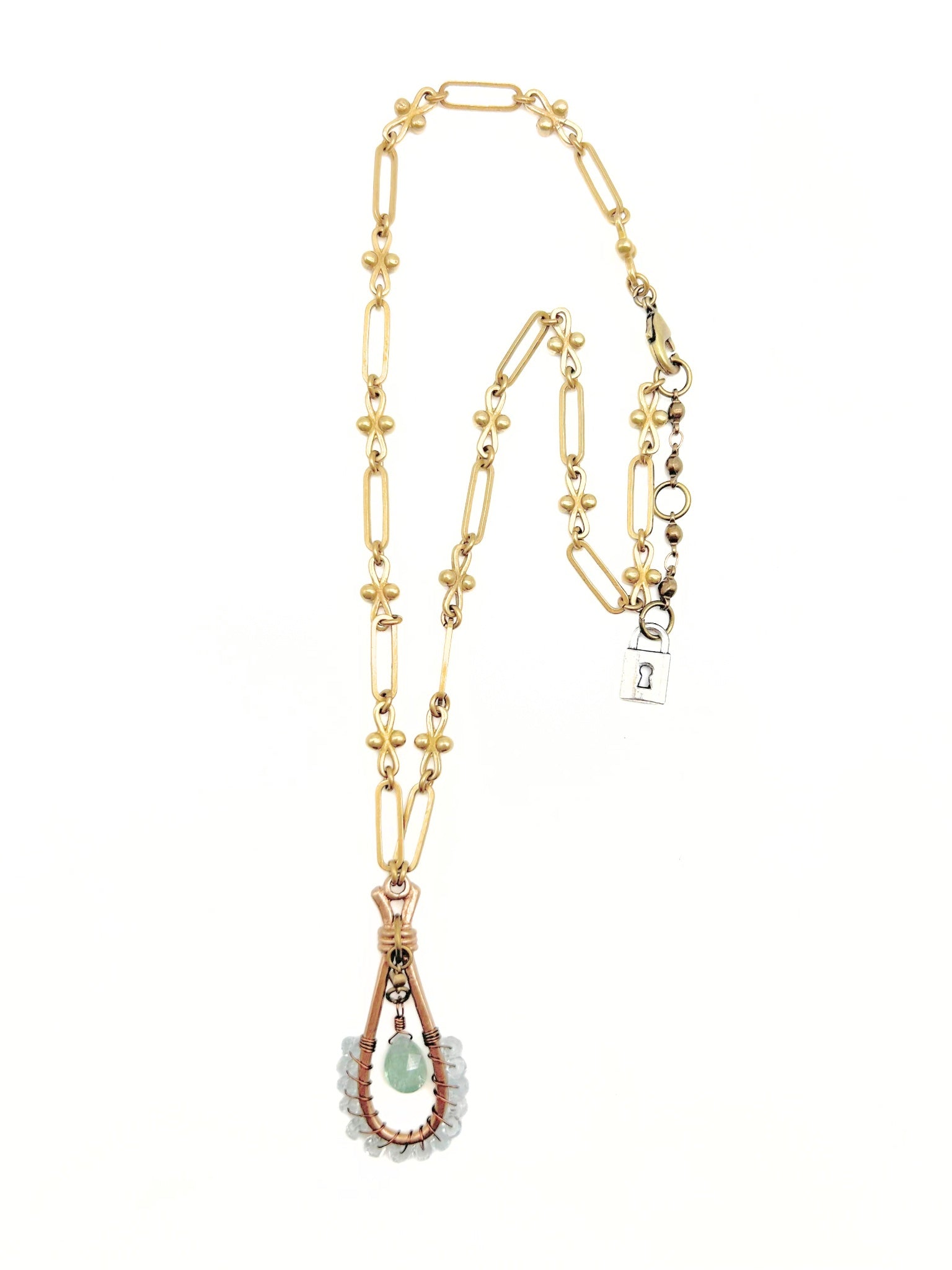 Tear Drop Pendant with Wrapped Detailing