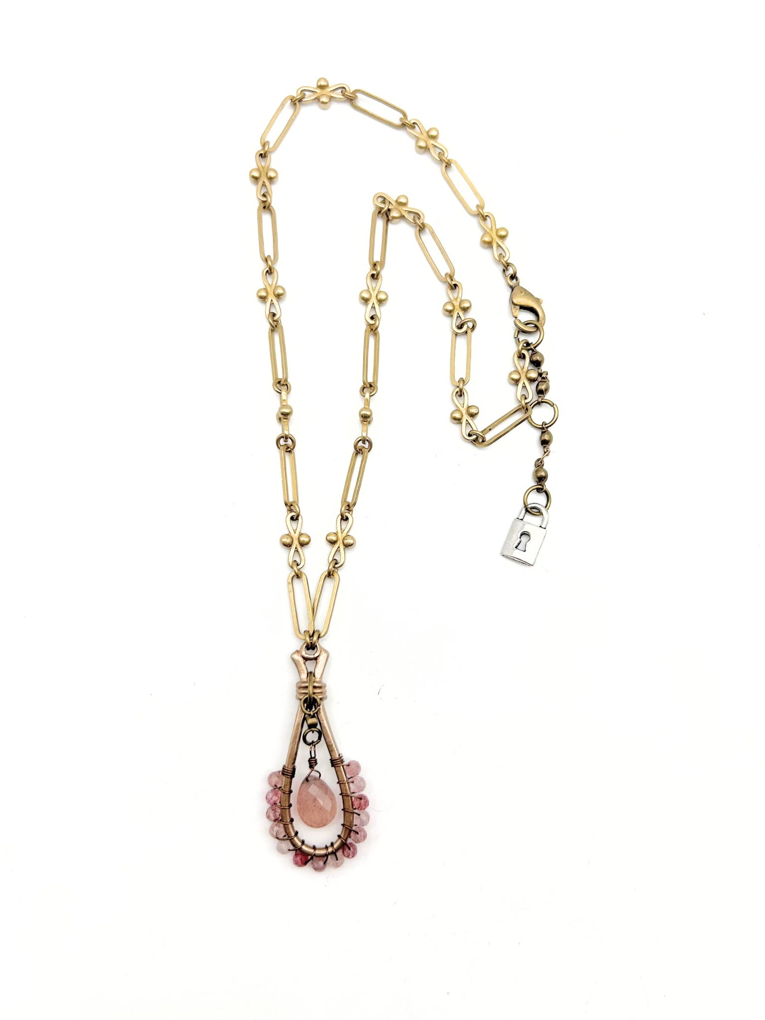 Tear Drop Pendant with Wrapped Detailing