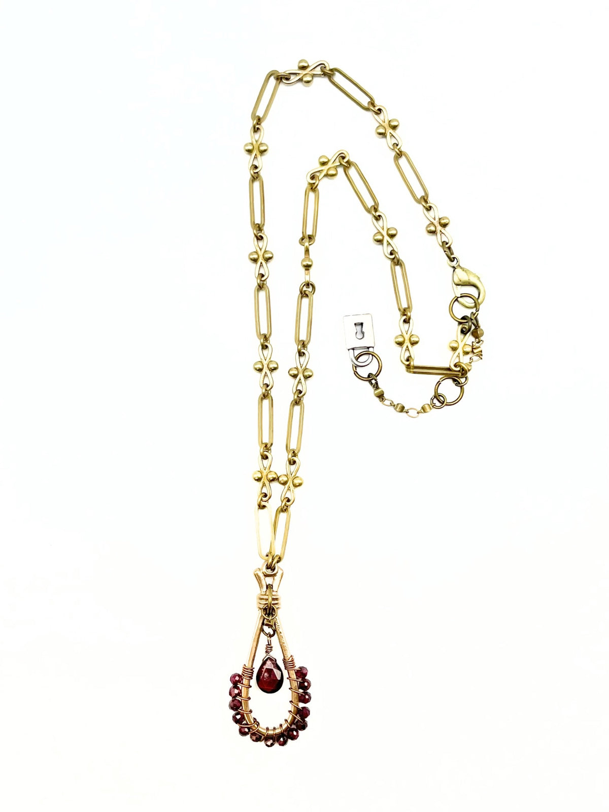 Tear Drop Pendant with Wrapped Detailing