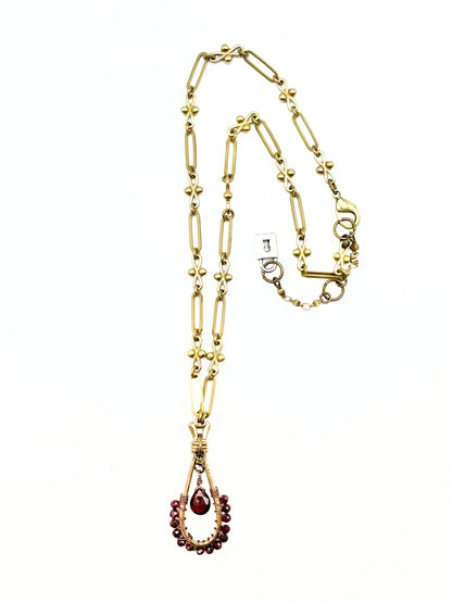 Tear Drop Pendant with Wrapped Detailing