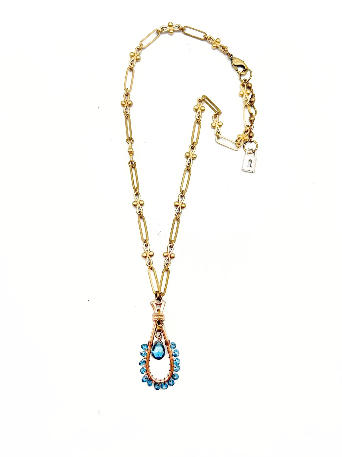Tear Drop Pendant with Wrapped Detailing