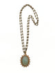 Natural Emerald Nugget with Fresh Water Rice Pearl Accents