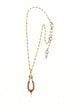 Precious pearl wrapped drop necklace