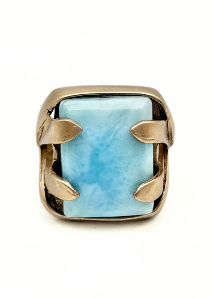 Large Rectangle Rose Cut Cocktail Ring