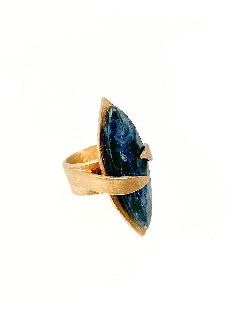 Marquise Rose Cut Gemstone Cocktail Ring