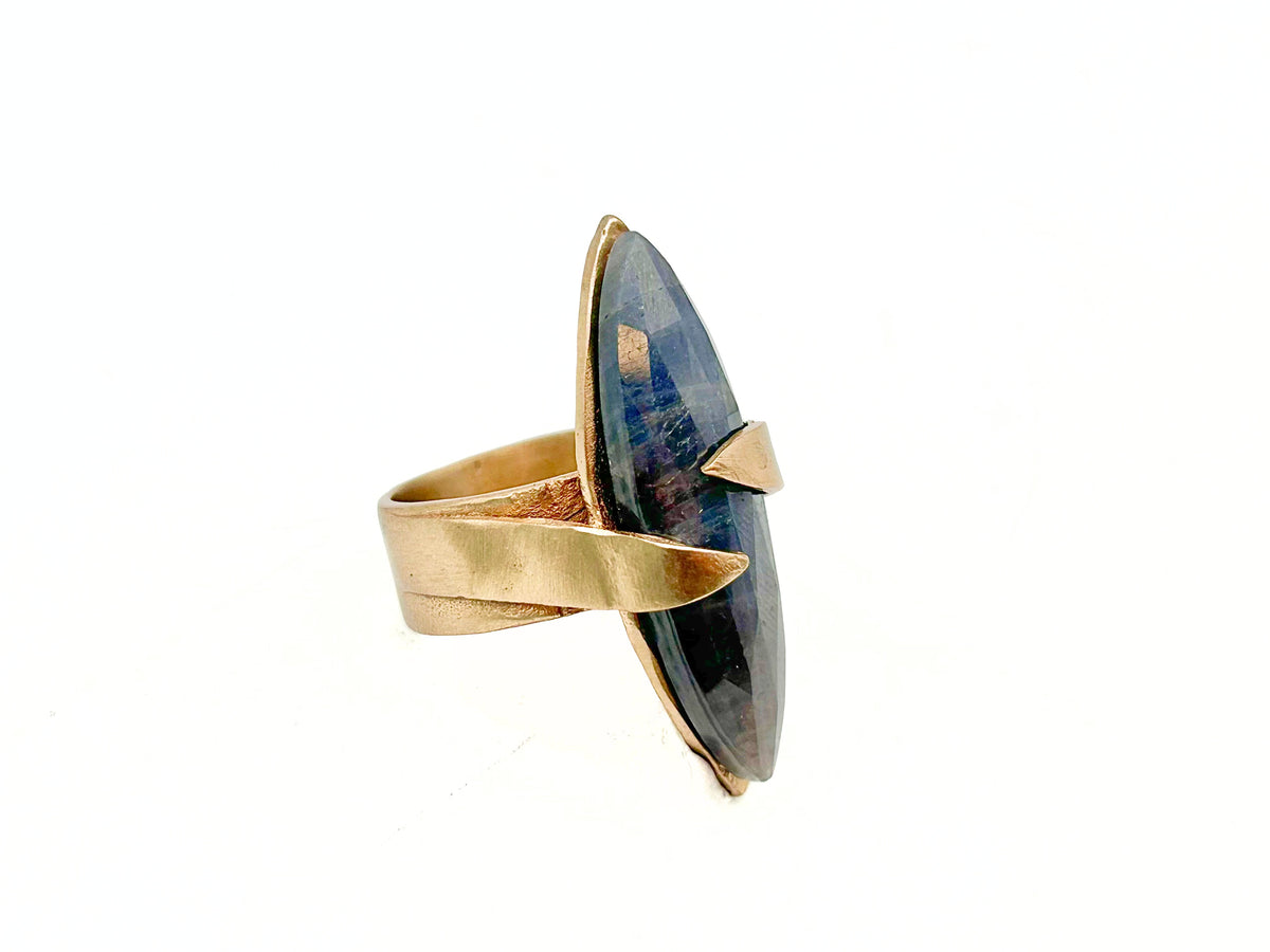 Marquise Rose Cut Gemstone Cocktail Ring